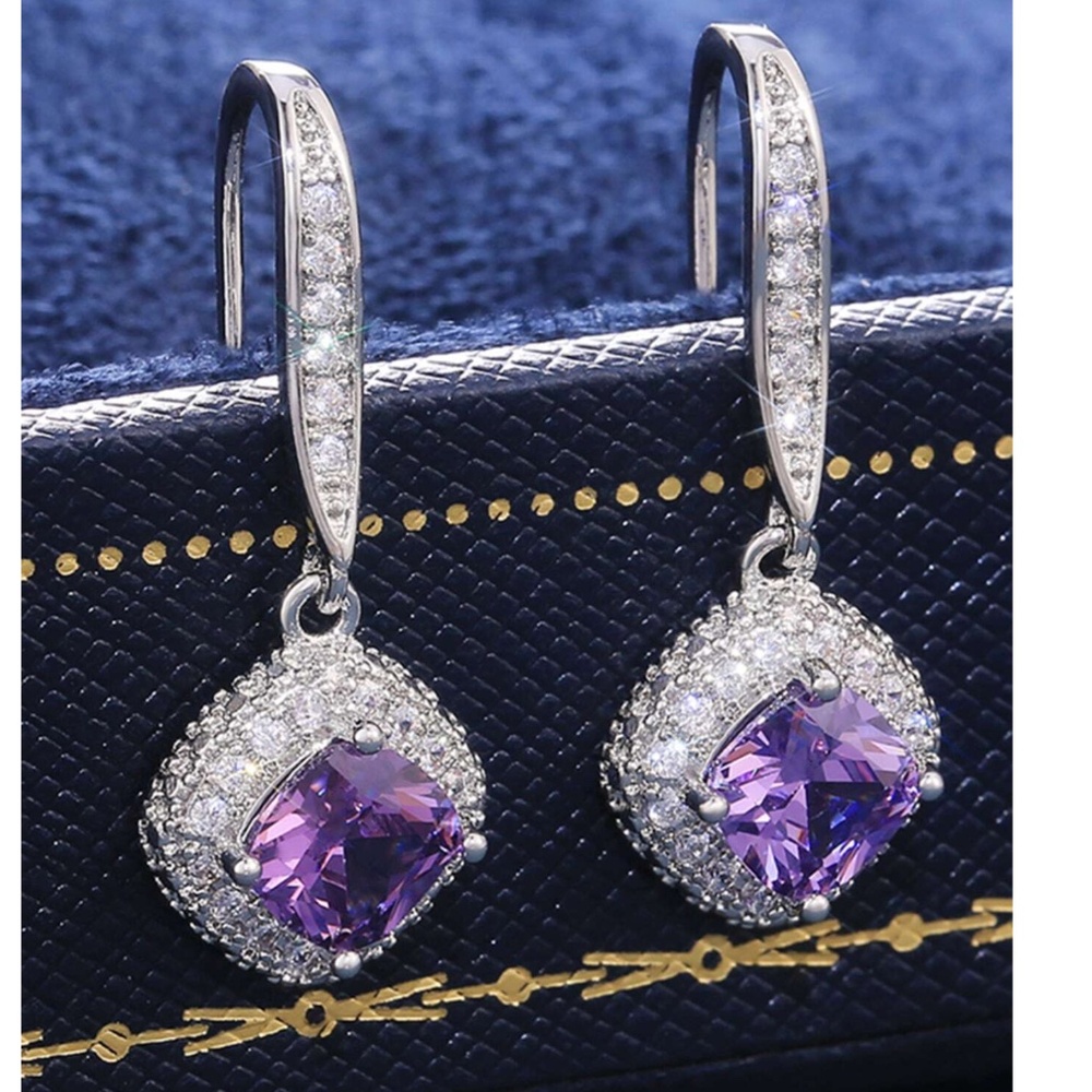 Luxe Silver Tone Cubic Zirconia Occasion party Earrings